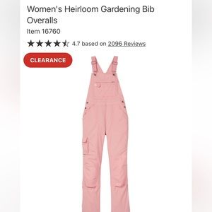Duluth Trading Co Womens Heirloom Gardening Bib Overalls